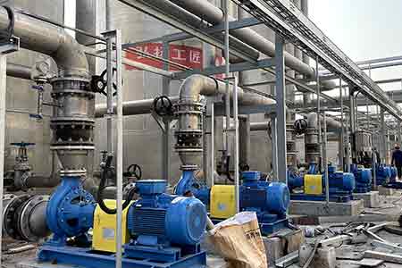 KCC系列化工離心泵在廣西金桂二期污水處理使用現場